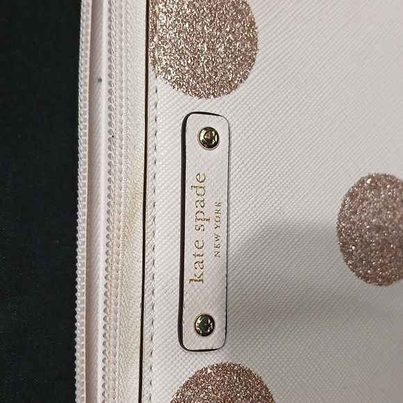 Kate Spade Pink and Rose Gold Polka Dot Wallet - Picture 2 of 5